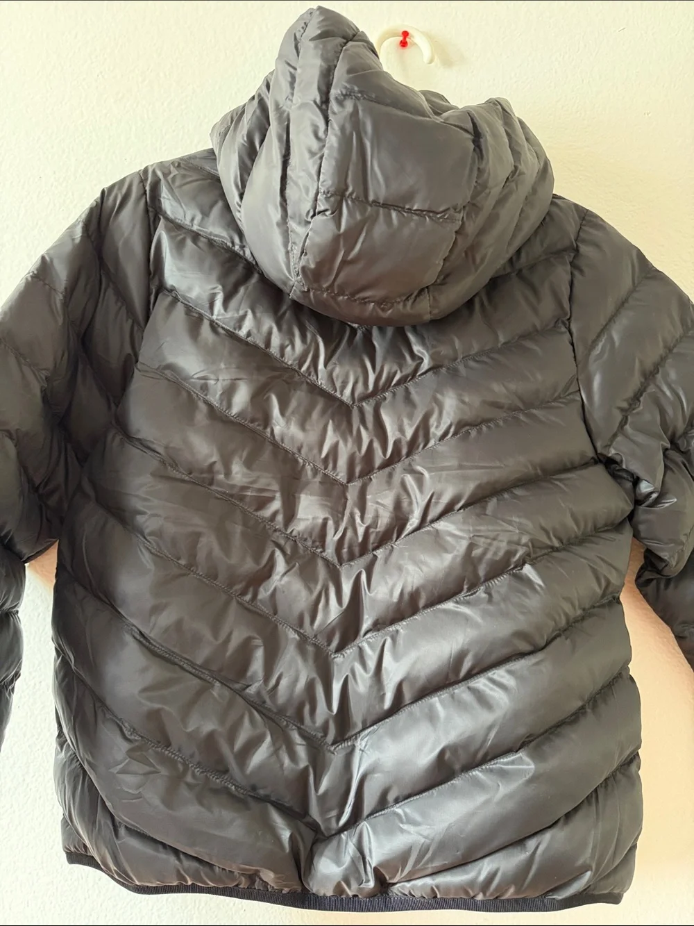 Nike Black Quilted Hooded Down-Style Jacket